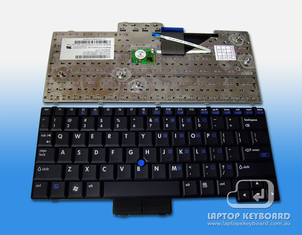 HP COMPAQ 2510P US REPLACEMENT KEYBOARD BLACK 451748-001 - Click Image to Close