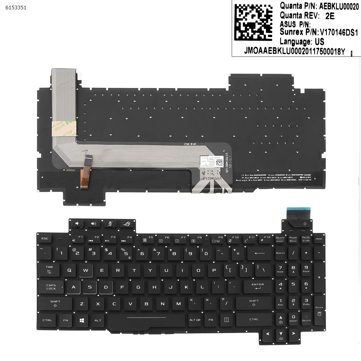 ASUS ROG GL503 GL703 US BLACK BACKLIT KEYBOARD 0KNB0-661AUS00 - Click Image to Close