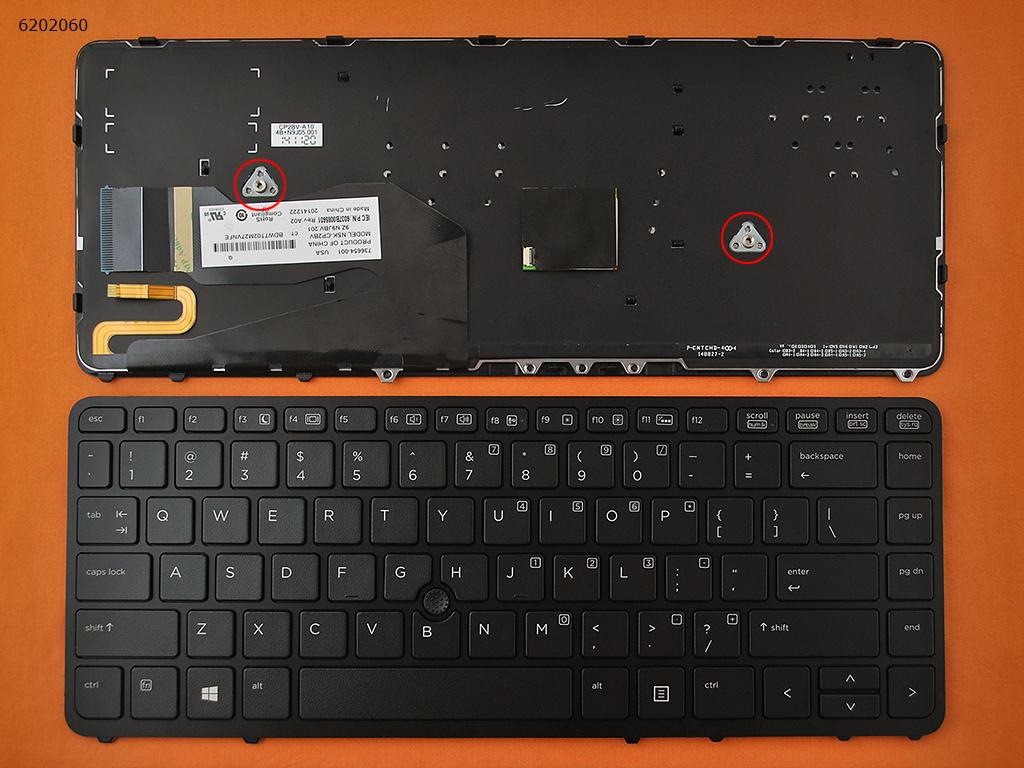 HP ELITEBOOK 840 G1/G2, 850 G1/G2 US KEYBOARD BLK/BLT 731179-001 - Click Image to Close