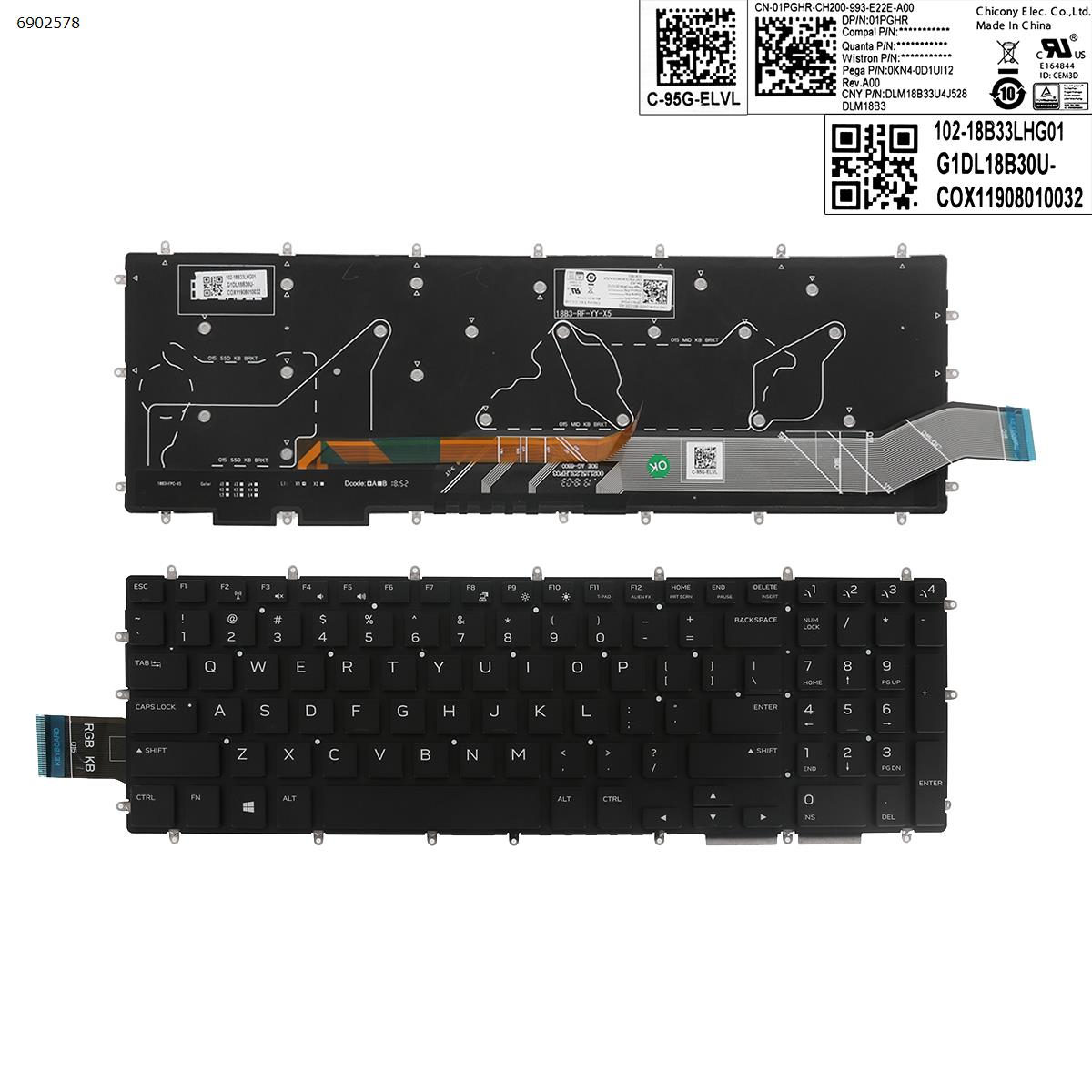 DELL ALIENWARE M15 R1, M17 R1 US KEYBOARD BACKLIT 03D7NN - Click Image to Close