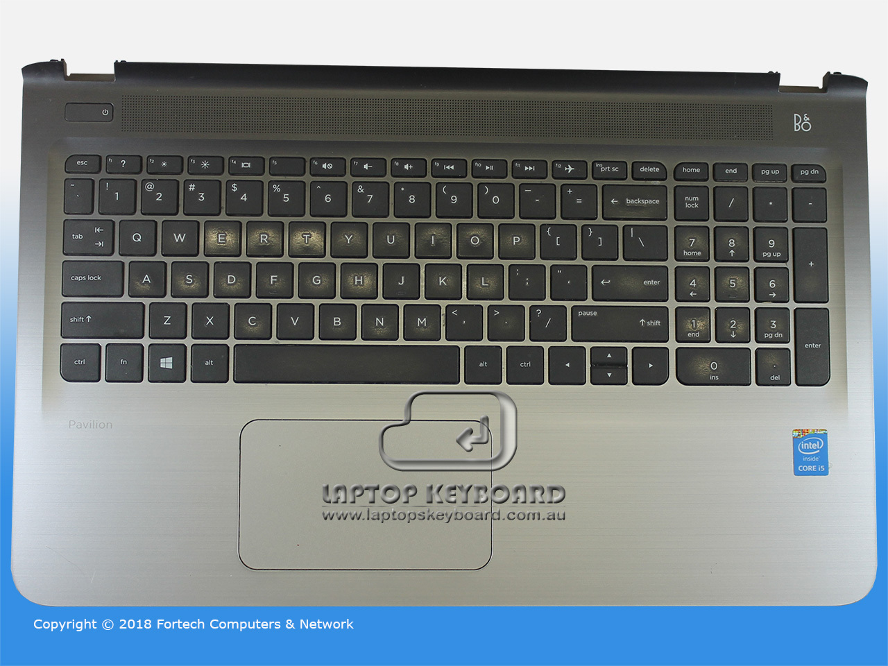 HP PAVILION 15-AB000 TOP COVER WITH KEYBOARD 809031-001 - Click Image to Close