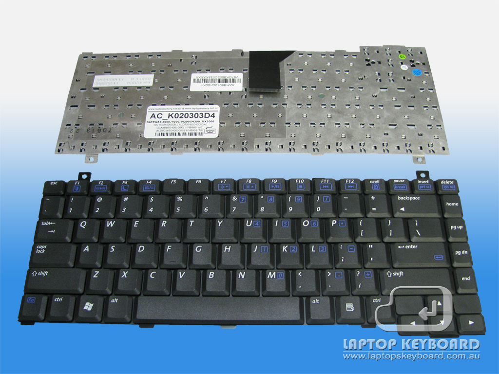 GATEWAY 3000, 4000, M200, M300, MX3000 US KEYBOARD K020303D4 - Click Image to Close