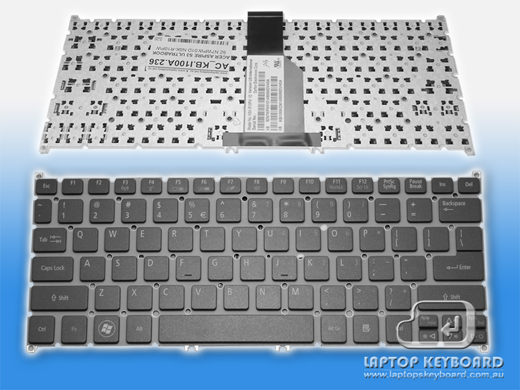 ACER ASPIRE S3 S5 ULTRABOOK BLACK KEYBOARD NK.I101S.03G - Click Image to Close