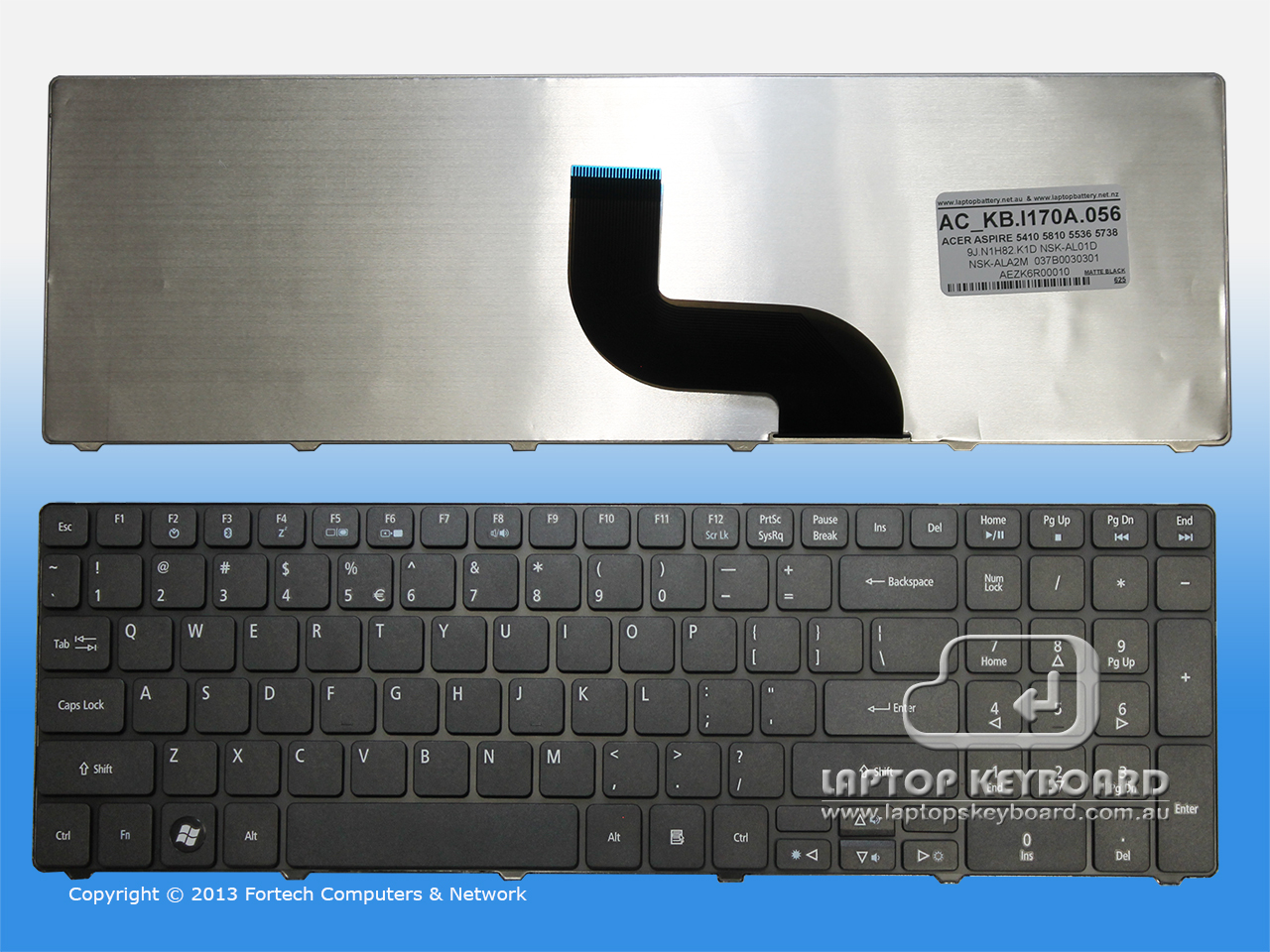 ACER ASPIRE 5410, 5810, 5536, 5738 REPLACE KEYBOARD KB.I170A.056 - Click Image to Close