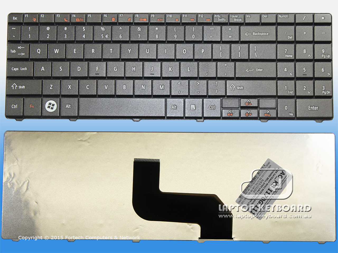 GATEWAY NV52 PACKARD BELL DT85 LJ61 BLACK KEYBOARD KB.I170G.111 - Click Image to Close