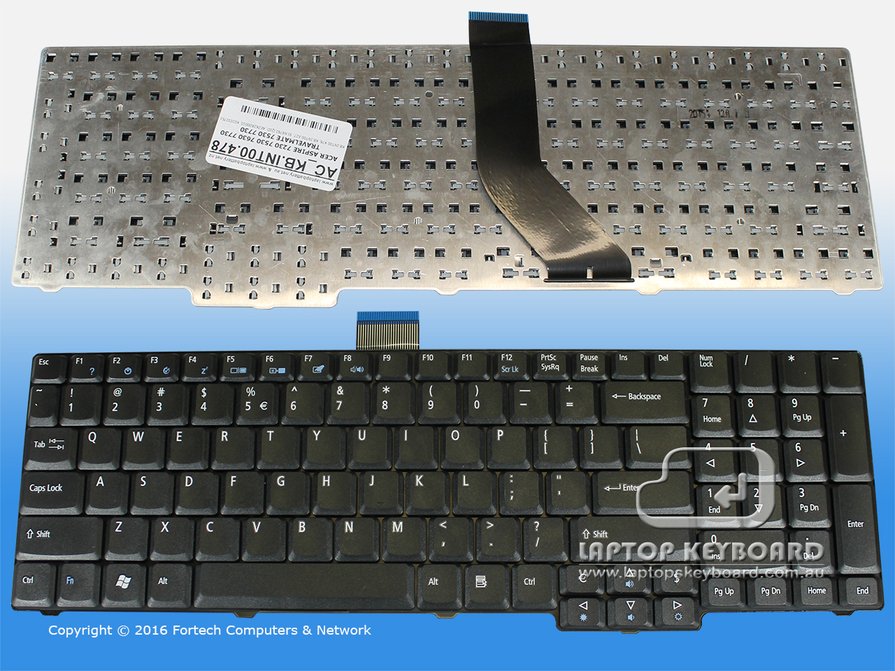 ACER ASPIRE 7230, 7530, 7730 REPLACE KEYBOARD KB.INT00.478 - Click Image to Close