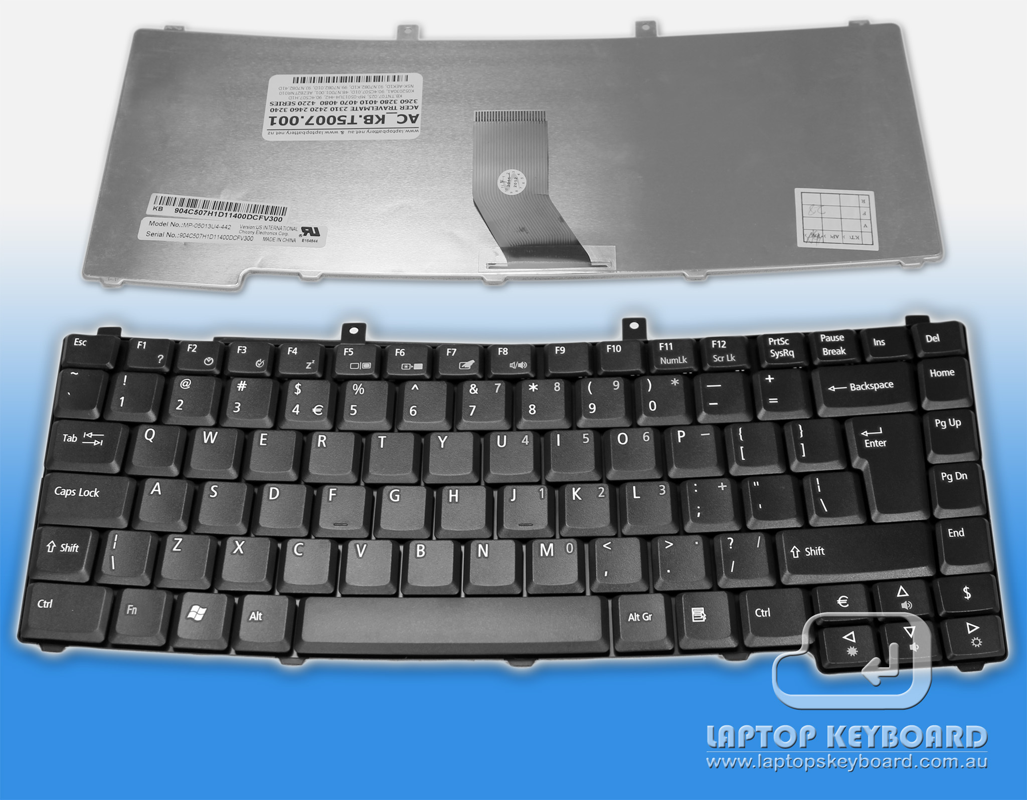 ACER TRAVELMATE 2300 2400 3200 UI BLACK KEYBOARD KB.T5007.001 - Click Image to Close