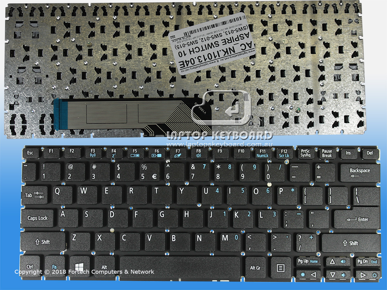 ACER ASPIRE SWITCH 10 DETACHABLE US KEYBOARD BLACK NK.I1013.04E - Click Image to Close
