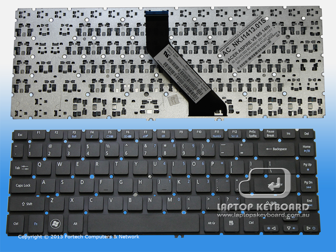 ACER ASPIRE V5-431, V5-471 REPLACE KEYBOARD NK.I1413.01S - Click Image to Close