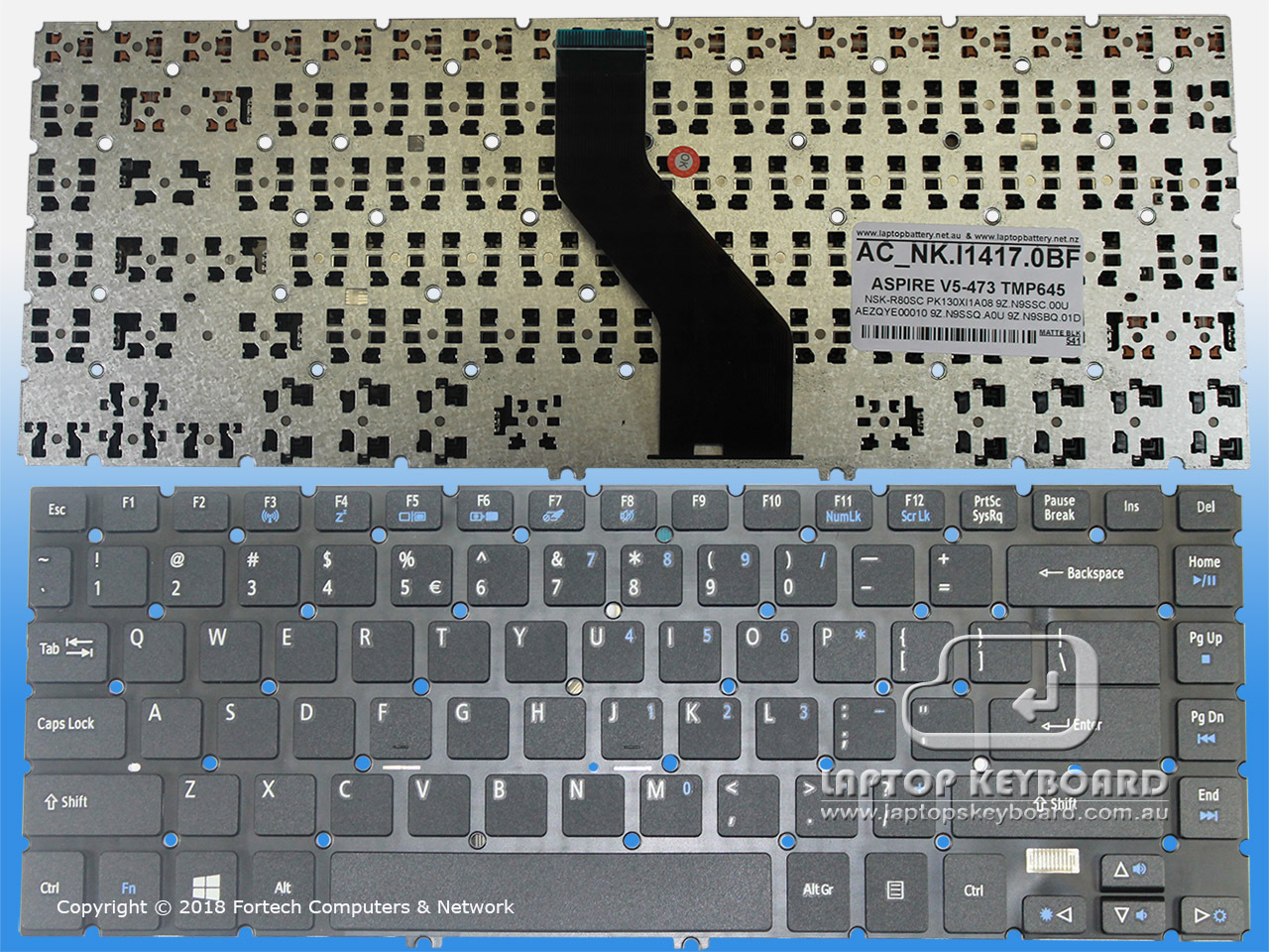 ACER ASPIRE V5-473 TRAVELMATE P645 KEYBOARD NK.I1417.0BF - Click Image to Close