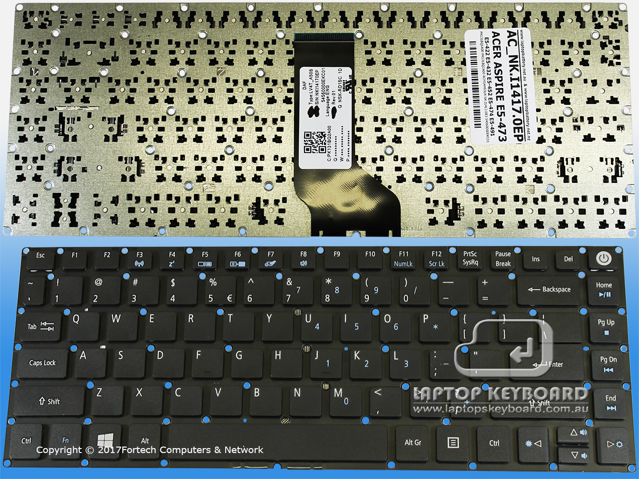 ACER ASPIRE ES1-420 E5-473 US BLACK KEYBOARD NK.I1417.0EP - Click Image to Close