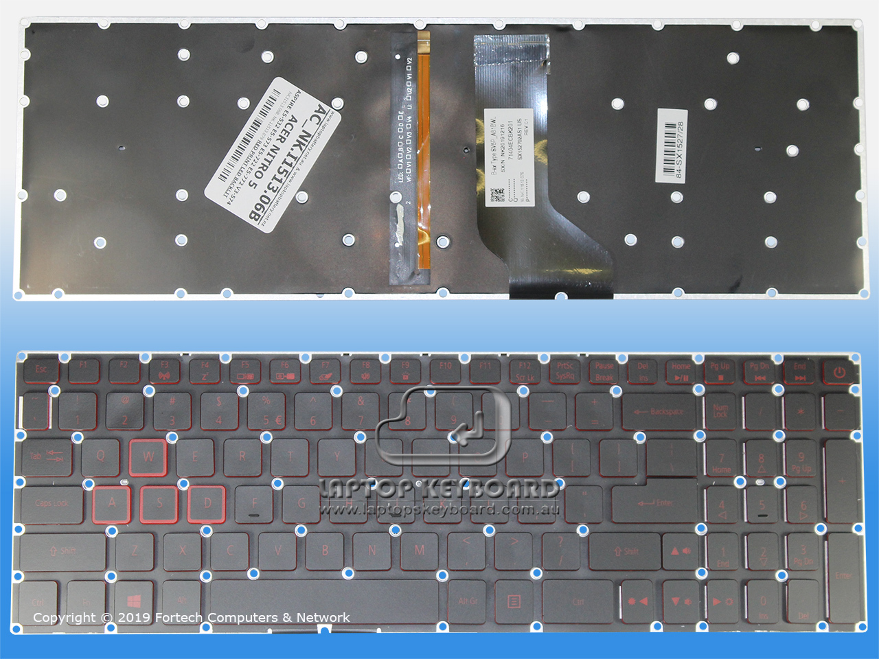 ACER NITRO 5 AN515-51 US BLT KEYBOARD NK.I1513.06B - Click Image to Close