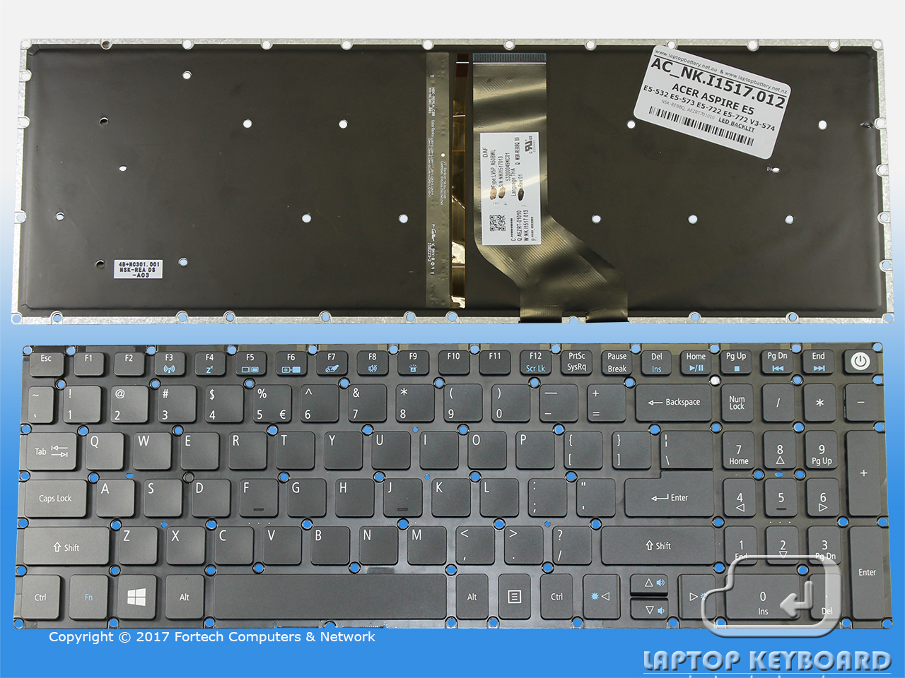 ACER ASPIRE E5-722 E5-772 V3-574 US BLT KEYBOARD NK.I1517.012 - Click Image to Close