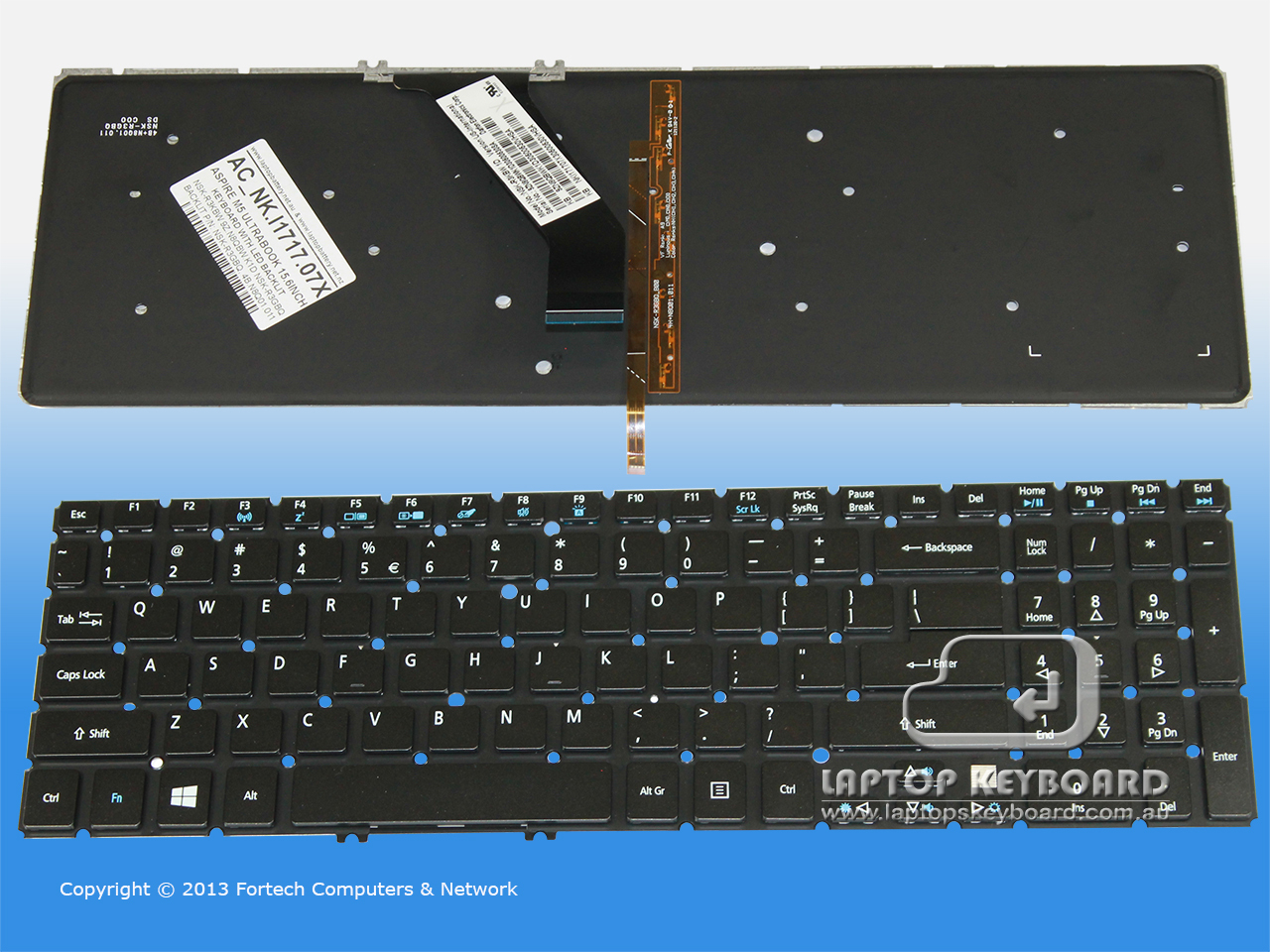 ACER ASPIRE M5-581, M5-582 REPLACE BACKLIT KEYBOARD NK.I1717.07X - Click Image to Close