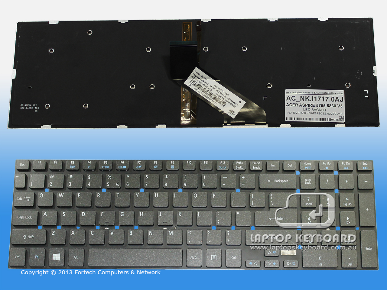 ACER ASPIRE 5830 TRAVELMATE P455 KEYBOARD BACKLIT NK.I1717.0AJ - Click Image to Close