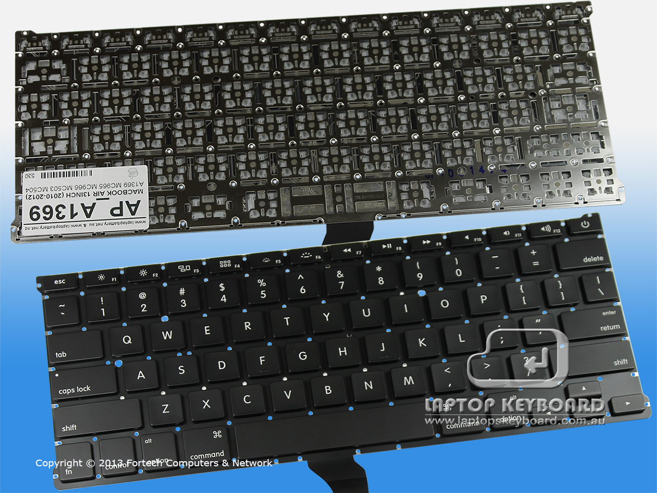 APPLE MACBOOK AIR 13INCH A1369 BLACK KEYBOARD A1369 - Click Image to Close