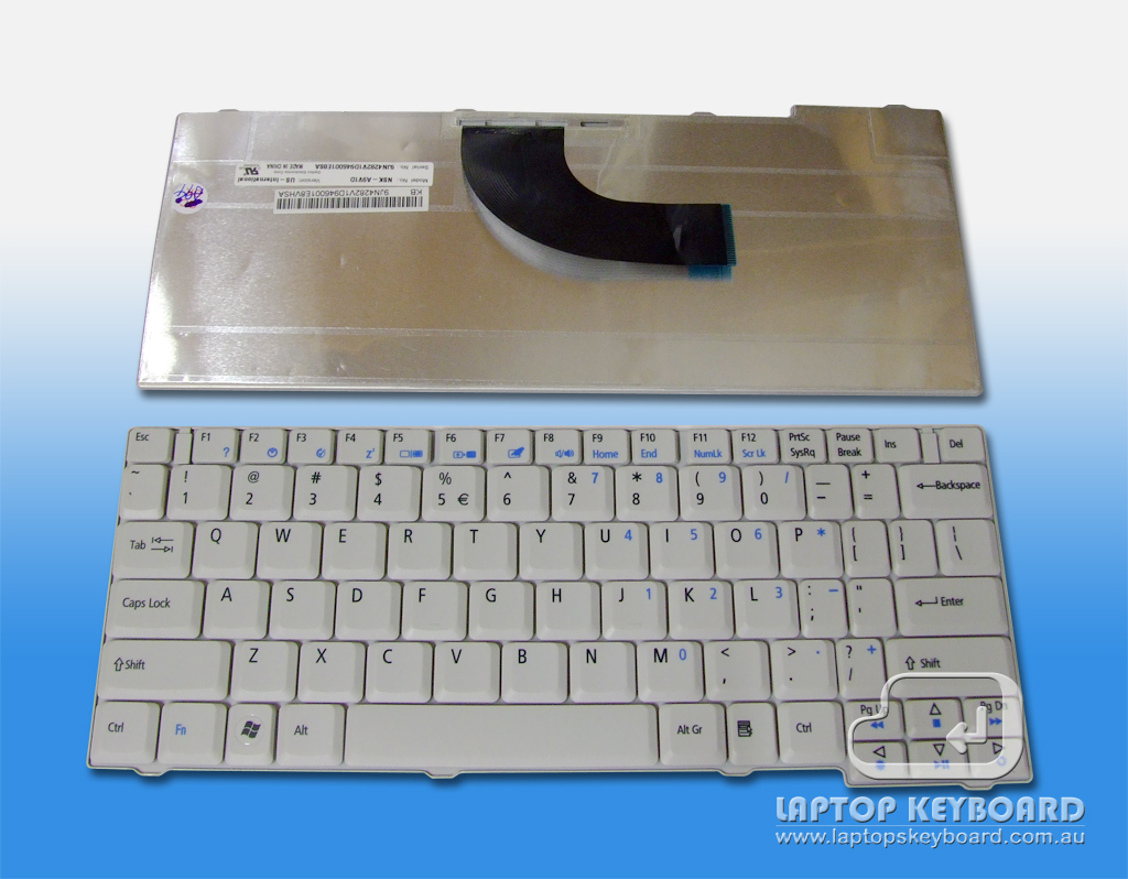 ACER ASPIRE 2420, 2920, 2920Z REPLACE WHITE KEYBOARD NSK-A9V1D - Click Image to Close