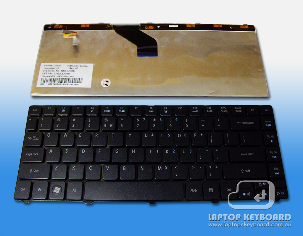 ACER ASPIRE 3410T 3410T 4810T 4410T BACKLIT KEYBOARD NSK-AP01D - Click Image to Close