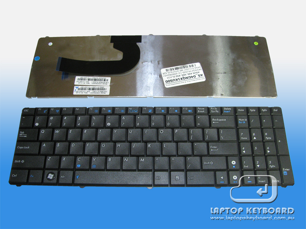 ASUS A50, N50, K52 US BLACK KEYBOARD 04GNQX1KUS00 - Click Image to Close