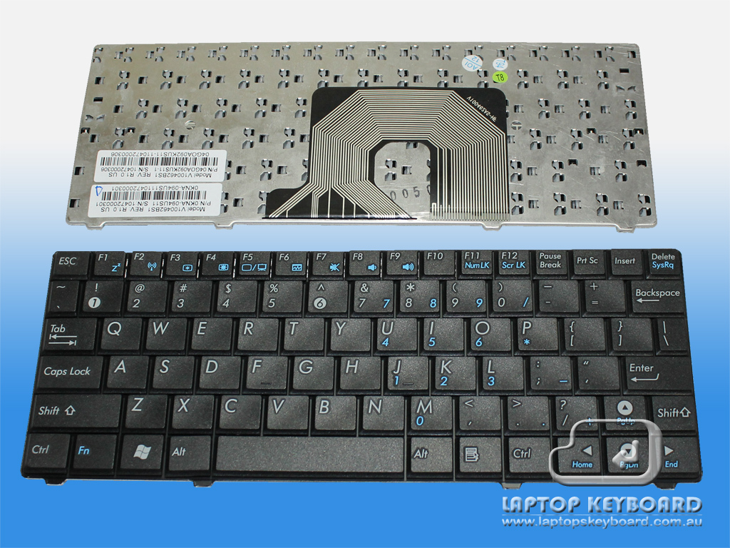 ASUS EEEPC 900HA, T91, S101 BLACK KEYBOARD 04GOA092KUS10 - Click Image to Close