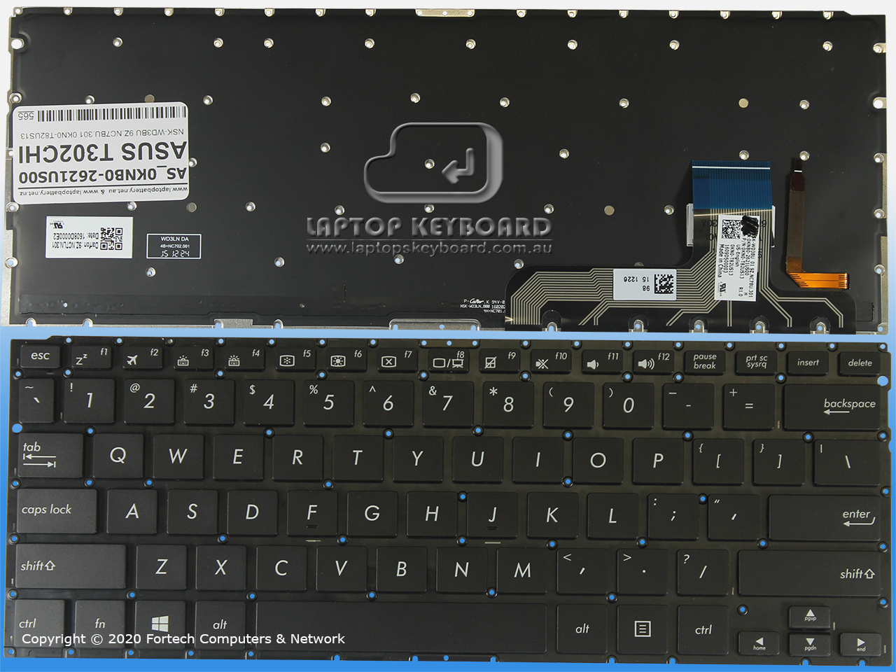 ASUS TRANSFORMER BOOOK T302CH US REPLACE KEYBOARD 0KNB0-2621US00 - Click Image to Close