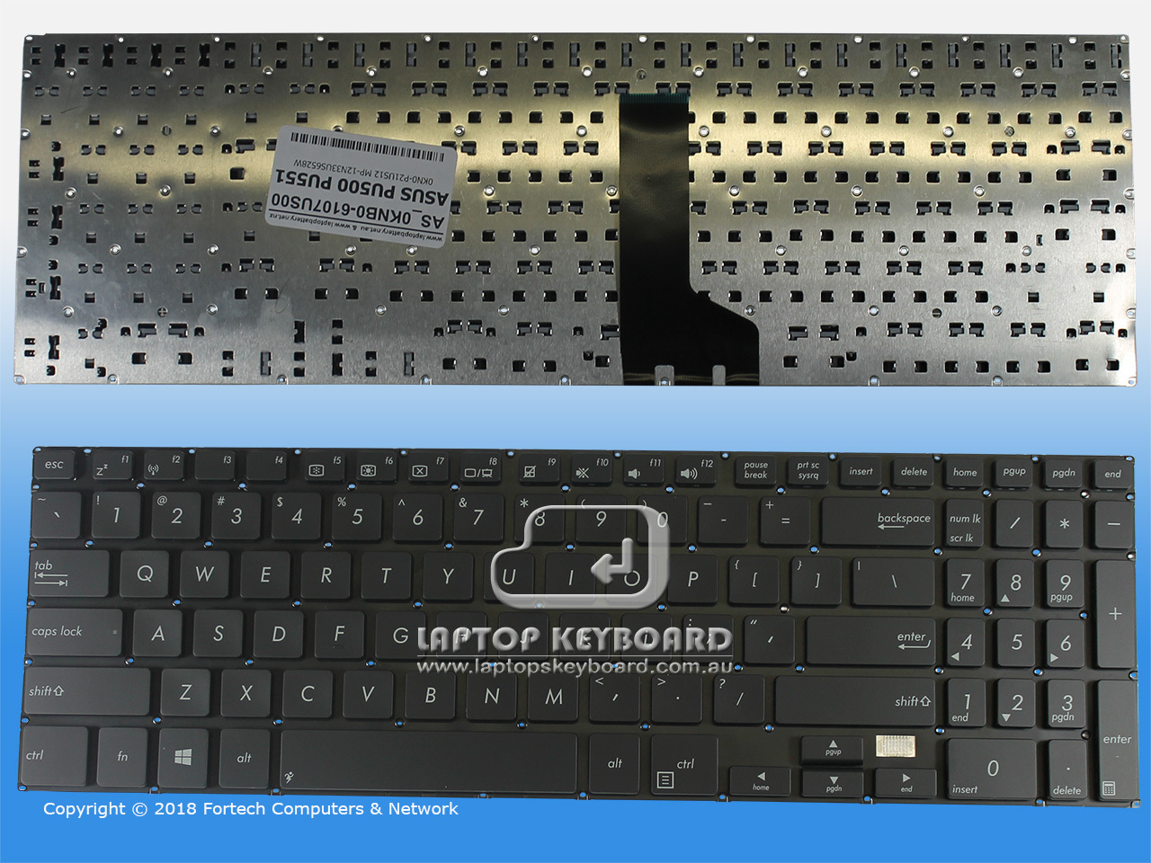 ASUS PU500 PU551 US BLACK KEYBOARD 0KNB0-6107US00 - Click Image to Close