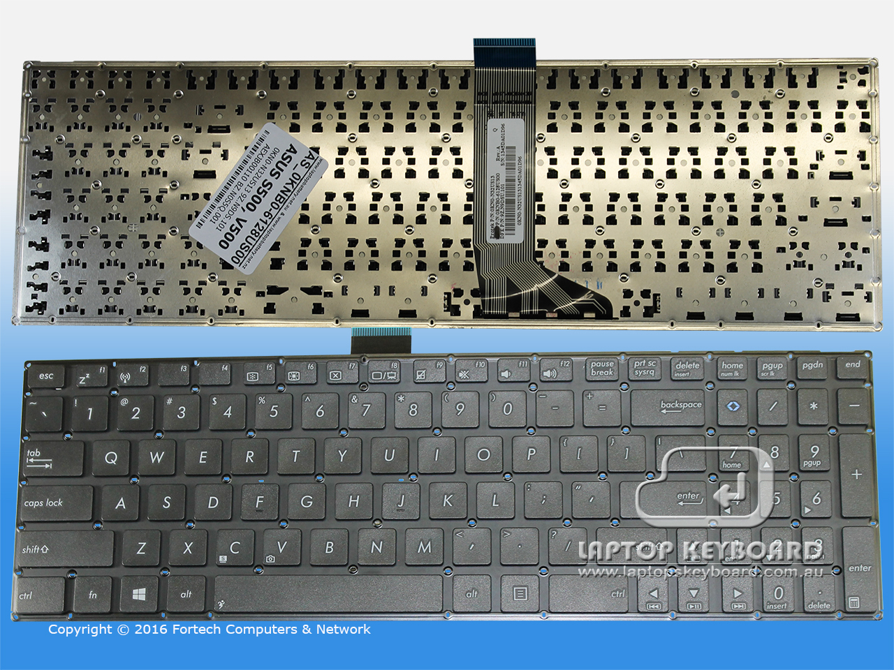 ASUS VIVOBOOK S500 V500 BLACK US REPLACE KEYBOARD 0KNB0-6128US00 - Click Image to Close