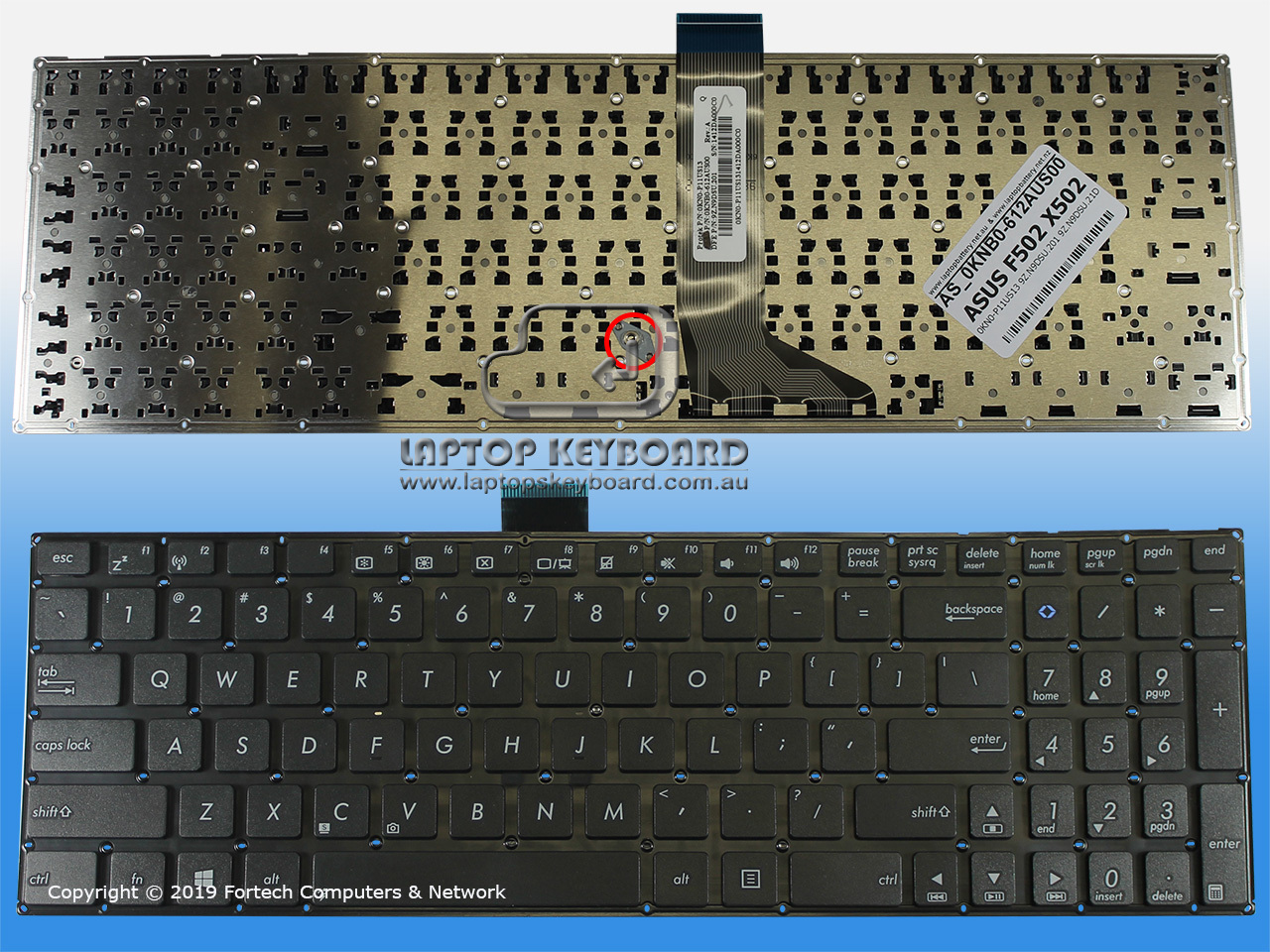 ASUS X502 BLACK US REPLACE KEYBOARD 0KNB0-612AUS00 - Click Image to Close