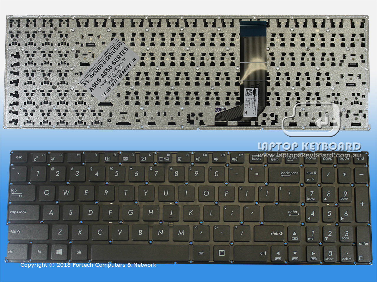 ASUS A556 BLACK US REPLACE KEYBOARD 0KNB0-612WUS00 - Click Image to Close
