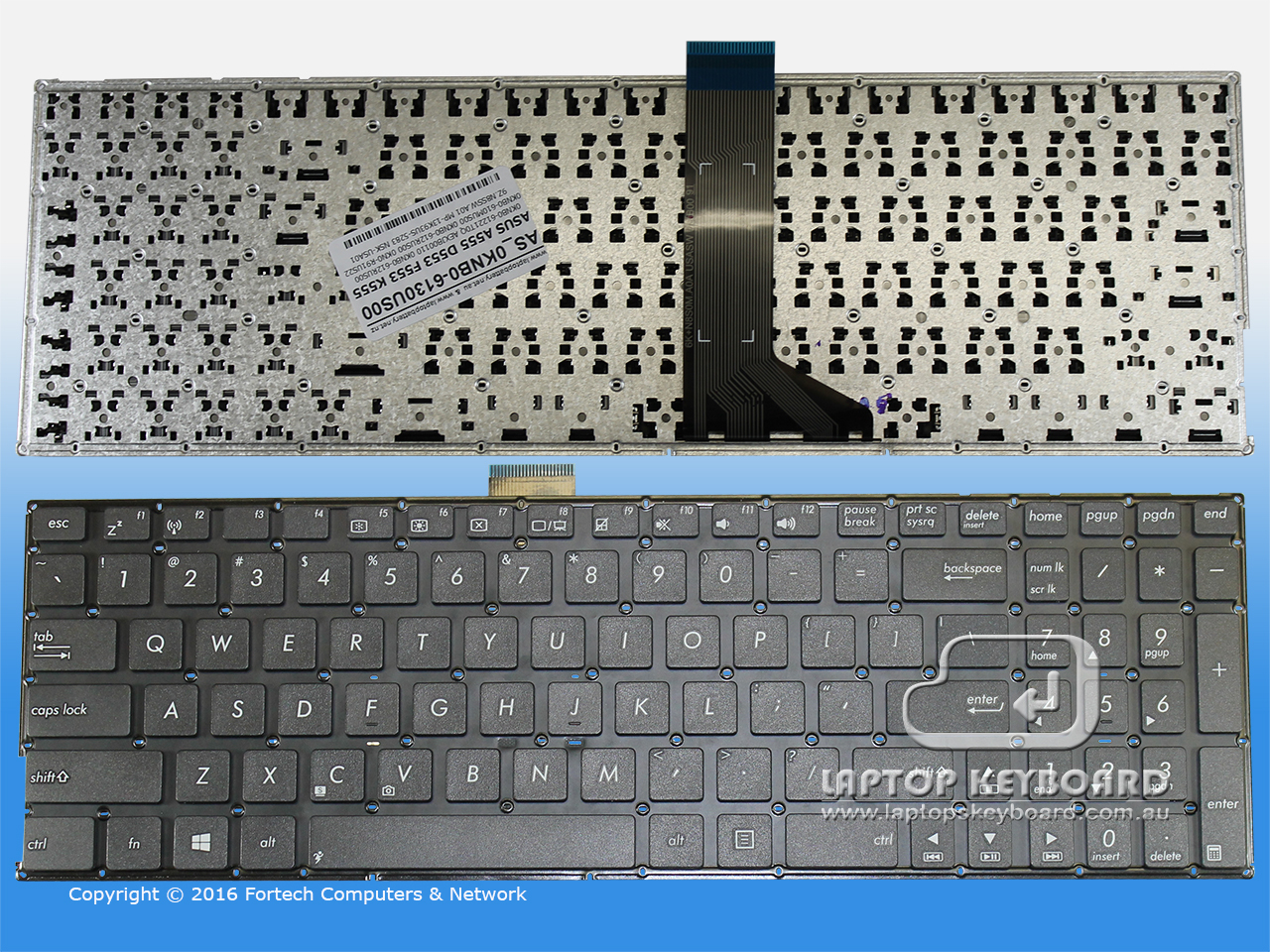 ASUS X553 K555 X555 A555 BLACK REPLACE KEYBOARD 0KNB0-6130US00 - Click Image to Close