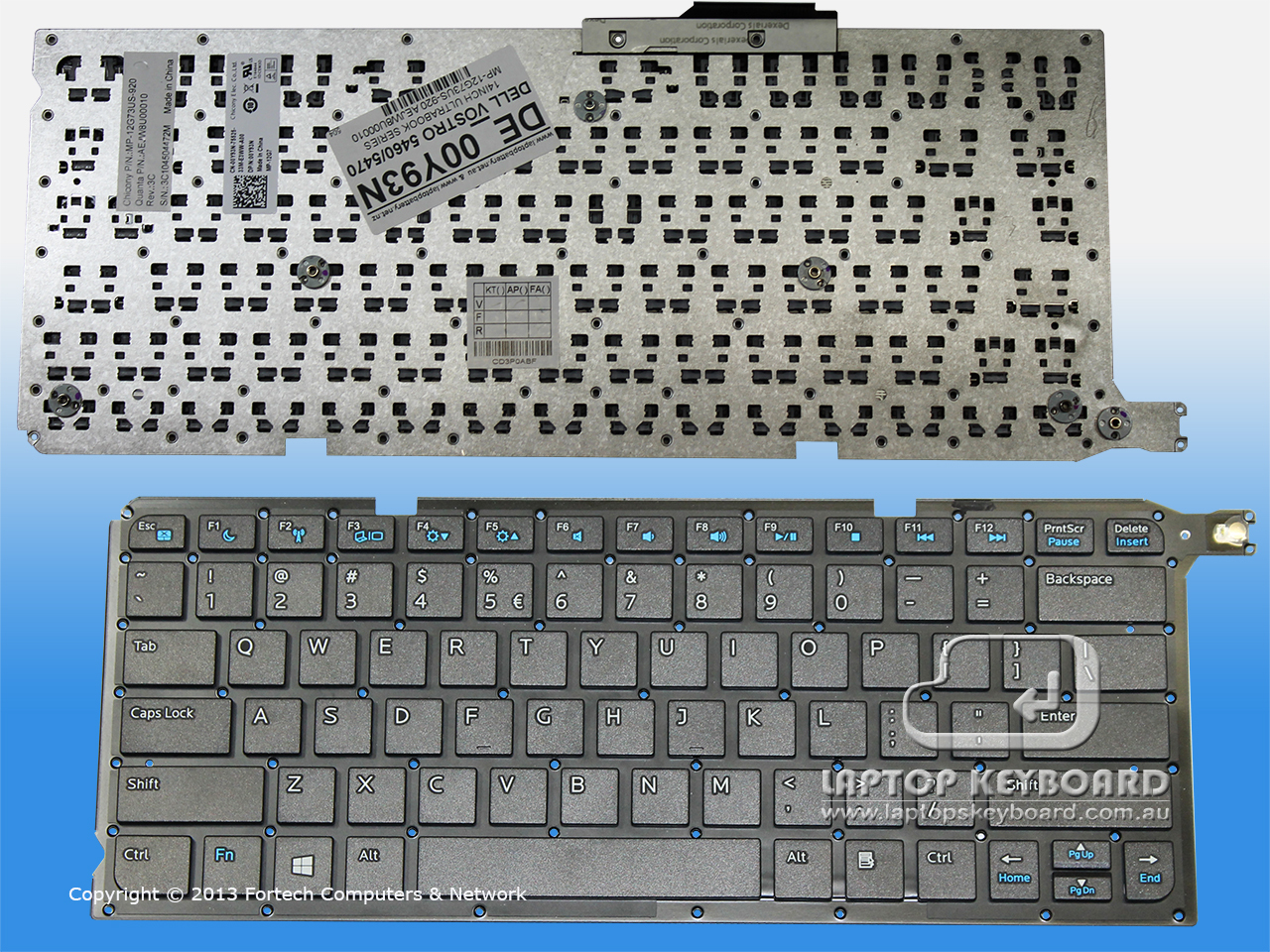 DELL VOSTRO 5460, 5470, 5480 REPLACE US BLACK KEYBOARD 00Y93N - Click Image to Close