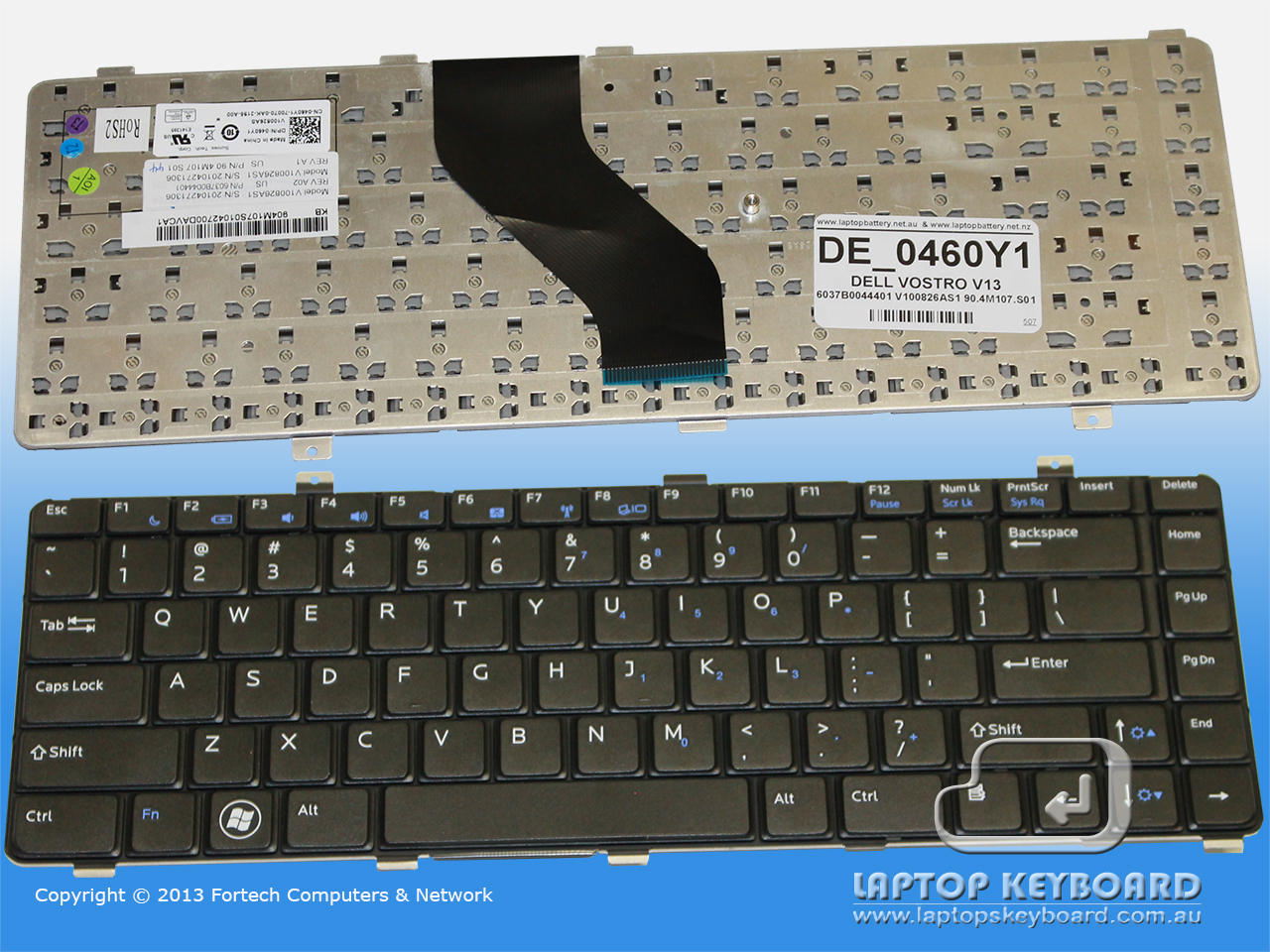 DELL VOSTRO V13 REPLACE BLACK KEYBOARD 0460Y1 - Click Image to Close