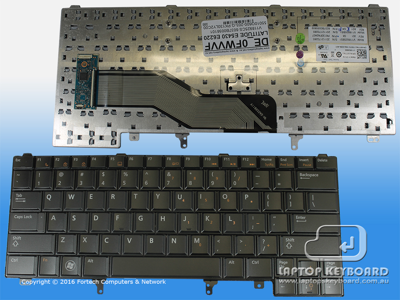 DELL LATITUDE E5430 E6220 US BLACK KEYBOARD 0FWVVF - Click Image to Close