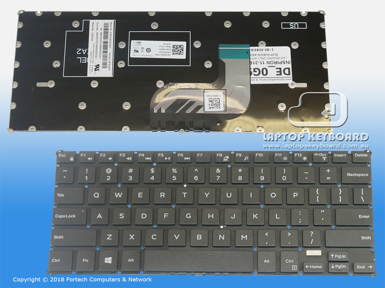DELL INSPIRON 11-3162, 3164, 3168 US REPLACE KEYBOARD 0G96XG - Click Image to Close