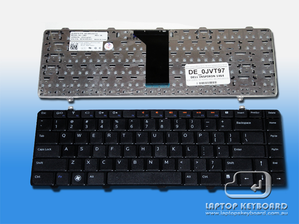DELL INSPIRON 1464 US REPLACE BLACK KEYBOARD 0JVT97 - Click Image to Close
