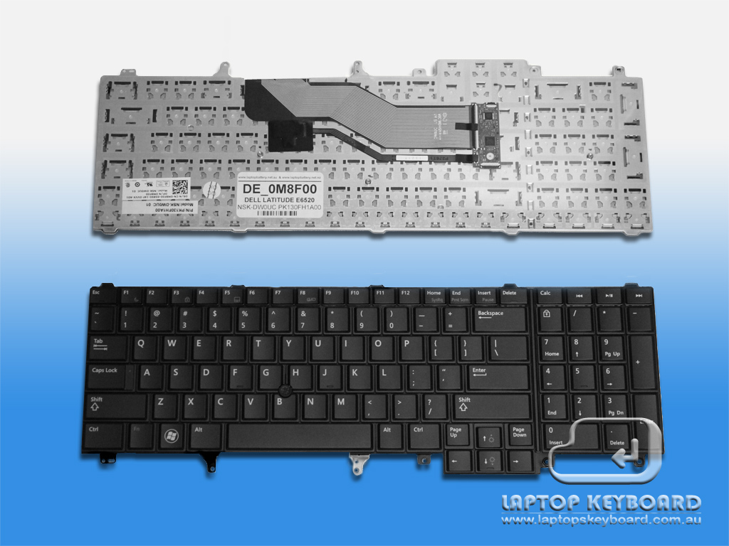 DELL LATITUDE E6520 US REPLACE BLACK KEYBOARD 0M8F00 - Click Image to Close