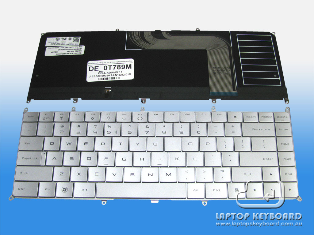 DELL ADAMO 13 US REPLACE LED BACKLIT KEYBOARD 0T789M - Click Image to Close
