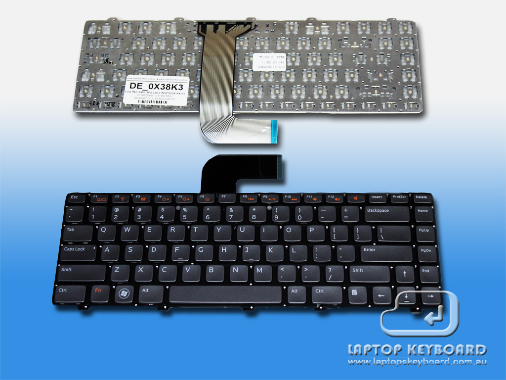 DELL VOSTRO 3450, XPS L502 REPLACE US KEYBOARD 0X38K3 - Click Image to Close