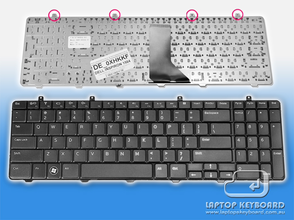 DELL INSPIRON 1564 US REPLACE BLACK KEYBOARD 0XHKKF - Click Image to Close
