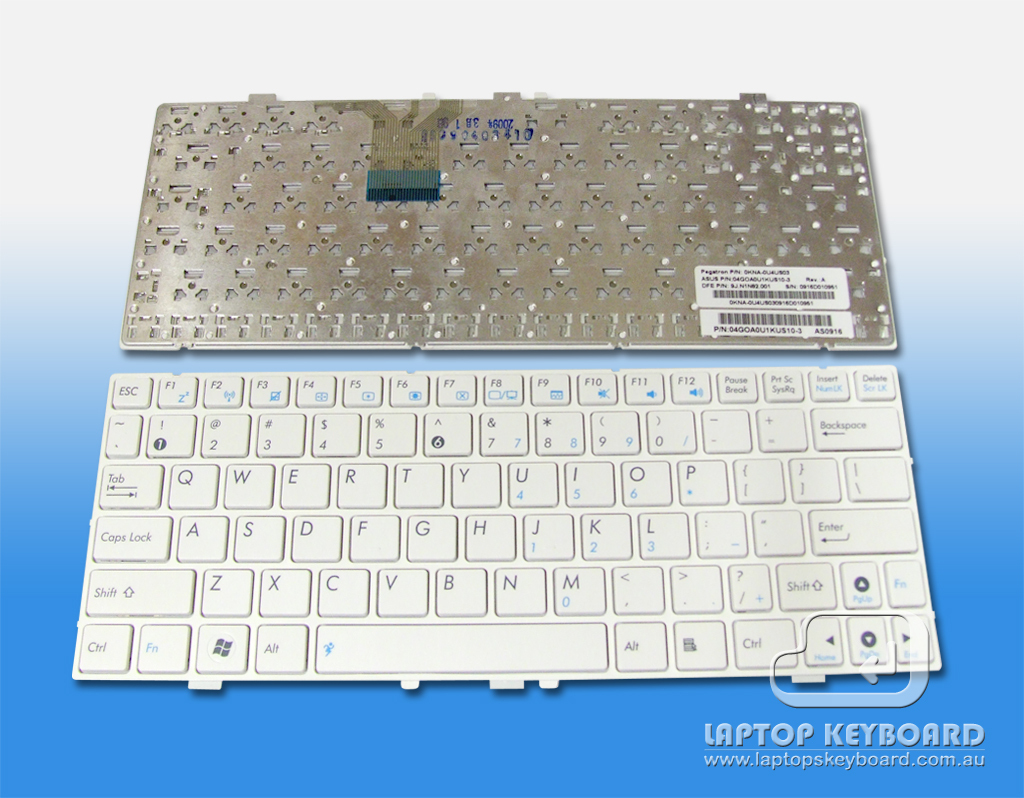 ASUS EEEPC 1000HE 1004DN WHITE US REPLACE KEYBOARD 04GOA0U1KUS10 - Click Image to Close