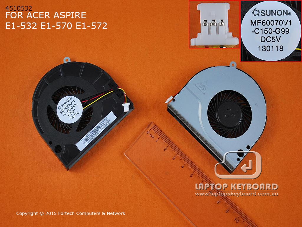 ACER ASPIRE E1-532 E1-570 E1-572 CPU COOLING FAN 23.M8EN2.001 - Click Image to Close