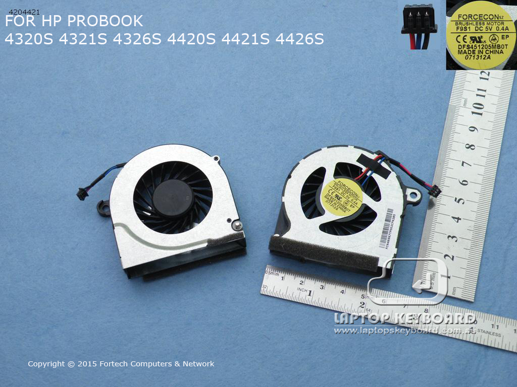 HP PROBOOK 4320S 4321S 4326S 4420S 4421S COOLING FAN 59954-001 - Click Image to Close