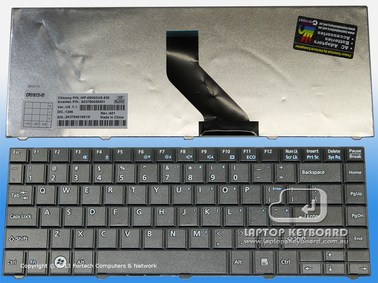 FUJITSU LIFEBOOK LH531 LH531G US KEYBOARD CP516131-01 - Click Image to Close