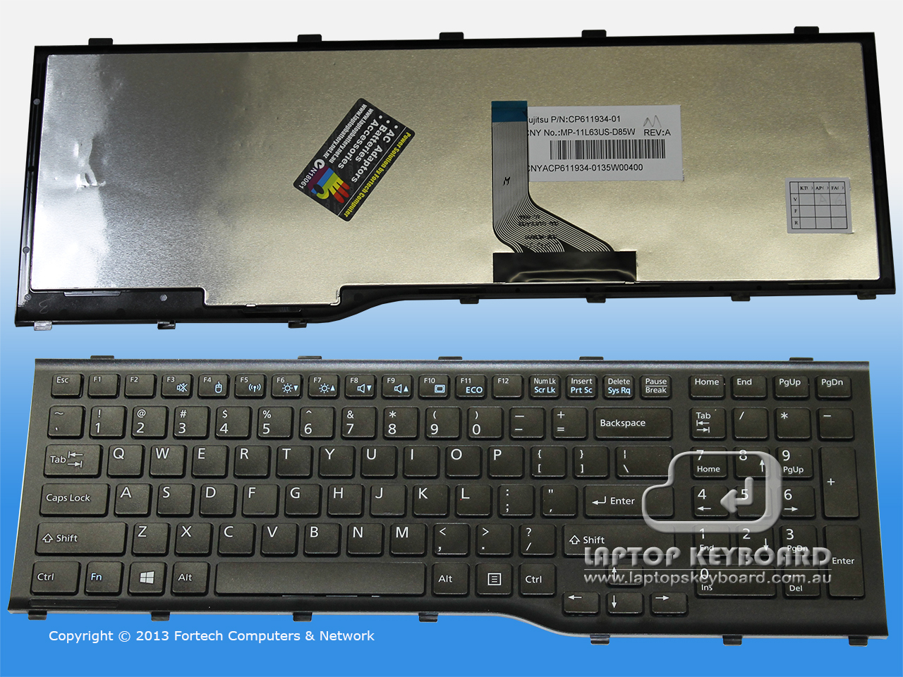 FUJITSU LIFEBOOK AH562 NH532 US KEYBOARD CP611934-01 - Click Image to Close