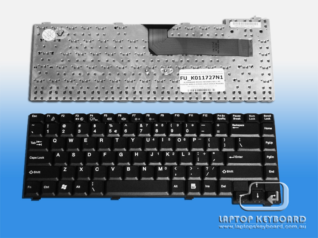 ALIENWARE M5550 PACKARD BELL H5 FUJITSU D7830 KEYBOARD K011727N1 - Click Image to Close