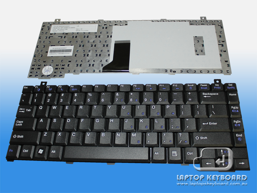 GATEWAY ML3109, MT3422, MX 3400 US KEYBOARD B1835040G00001 - Click Image to Close