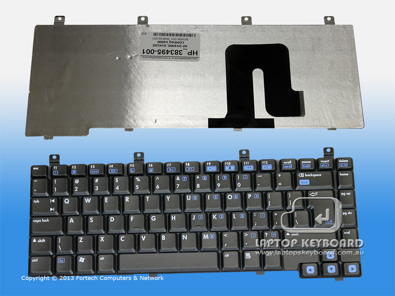 HP PAVILION DV4000, PRESARIO V4000 LAPTOP KEYBOARD 383495-001 - Click Image to Close