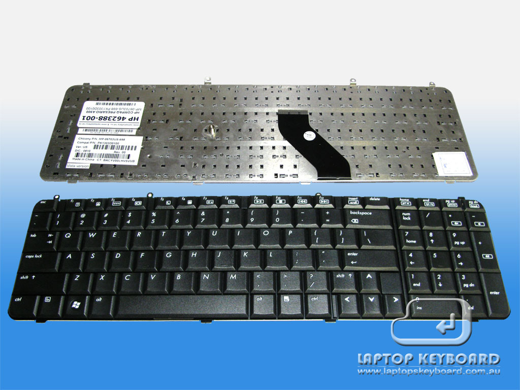 HP COMPAQ PRESARIO A900 SERIES US BLACK KEYBOARD 462383-001 - Click Image to Close