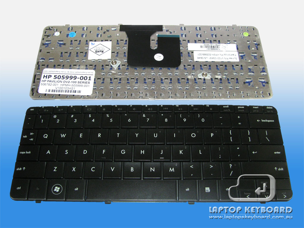 HP PAVILION DV2-1000 US REPLACE KEYBOARD BLACK 505999-001 - Click Image to Close