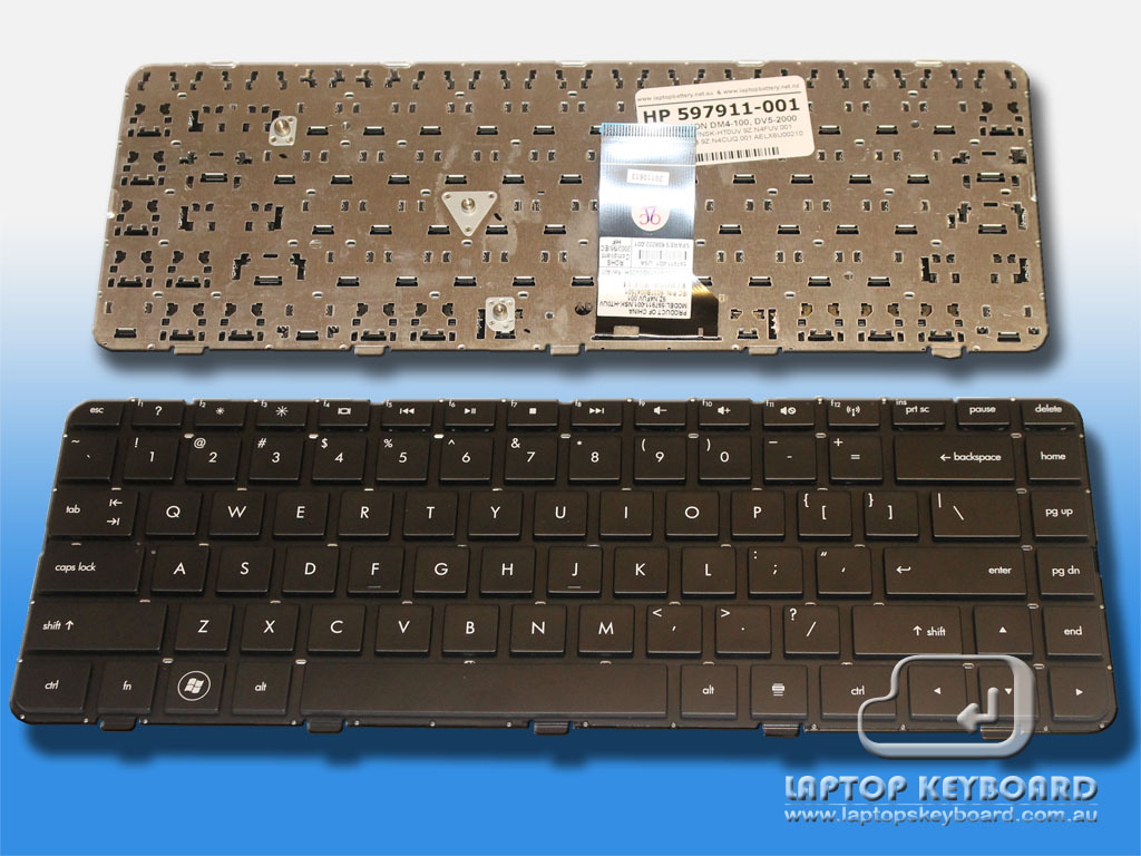 HP PAVILION DV5-2000, DM4-1000 US KEYBOARD BLACK 597911-001 - Click Image to Close